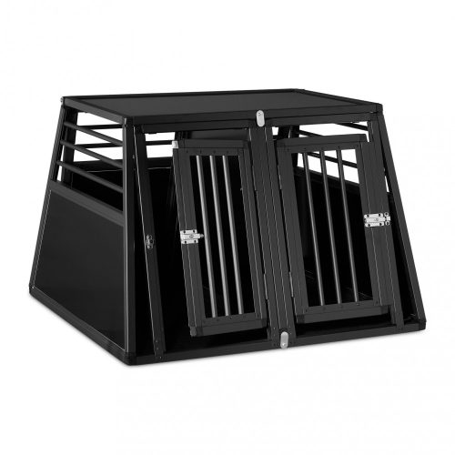 XL dog carrier double pet cage aluminum portable for 2 dogs with Dogbox partition 