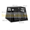 XL dog carrier double pet cage aluminum portable for 2 dogs with Dogbox partition 