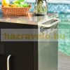 Serving cart on wheels kitchen aid, stainless steel black 86x50x84.5 cm