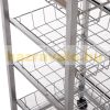 Steel kitchen trolley serving trolley, party trolley with baskets 36.5x36.5x89 cm