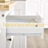 Kitchen trolley serving trolley with 2 drawers white 108x45x89 cm