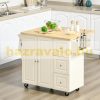 Serving cart on wheels, cabinet with 2 doors and 3 drawers, expandable work surface 111.5x75x89 cm