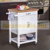 Kitchen cart rolling serving cart, party cart with drawers white 65x48x90 cm