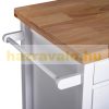 Kitchen cart rolling serving cart, party cart with drawers white 65x48x90 cm