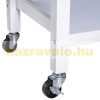 Kitchen cart rolling serving cart, party cart with 2 drawers, 2 shelves and cabinet 88.5x40x86 cm