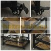 Metal kitchen trolley serving trolley, party trolley with wine rack and glass holder 77x44.5x91 cm