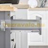 Kitchen trolley serving trolley with 2 drawers gray 108x45x89 cm