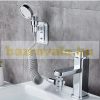 Shower head for tap in silver gray color 1.5 meters long