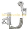 Shower head for tap in silver gray color 1.5 meters long