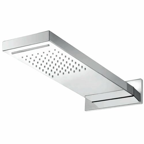 Zuhanyfej falra szerelhető szögletes 50 cm hosszú rozsdamentes esőztetős vízkő mentes