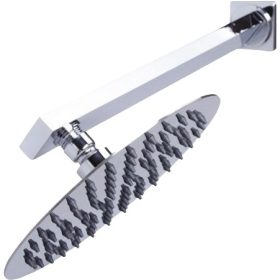 Zuhanyfej tartó oldalfalra szogletes, 40 cm hosszú esőztető zuhanyzófejhez Zuhanyrózsa tartó cső