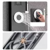 LED-es zuhanypanel 1345 mm fekete szálcsiszolt rozsdamentes acél zuhanyoszlop eső- és vízesés zuhannyal 5 testmasszázs fúvókával