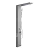 LED-es zuhanypanel 1345 mm szálcsiszolt rozsdamentes zuhanyoszlop eső- és vízesés zuhannyal testfúvókákkal