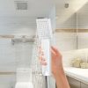 LED Zuhanypanel rozsdamentes acél zuhanyrendszer állítható masszázsfúvókákkal, kézizuhany, esőztető és vízesés