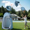 Pop-up kemping zuhanysátor 122x122x213 cm mobil öltözősátor vízálló toalett sátor 
