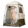 Vízálló kemping zuhanysátor és öltözősátor 145x145x215 cm khaki kemping WC-sátor