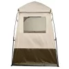 Vízálló kemping zuhanysátor és öltözősátor 145x145x215 cm khaki kemping WC-sátor