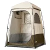 Vízálló kemping zuhanysátor és öltözősátor 145x145x215 cm khaki kemping WC-sátor
