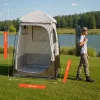 Vízálló kemping zuhanysátor és öltözősátor 145x145x215 cm khaki kemping WC-sátor