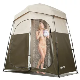   2 részes kemping zuhanysátor és öltözősátor 214x112x213 cm kemping WC-sátor, privát öltözőkabin