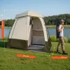2 részes kemping zuhanysátor és öltözősátor 250x122x218 cm khaki kemping WC-sátor