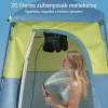 Kemping zuhanysátor zuhanyzsákkal 168x168x218 cm kültéri öltöző és toalett sátor 