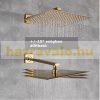 Wall-mounted shower set, built-in under-wall faucet, gold bathtub filler, sprinkler shower head, brass 20-40 cm, manual shower head with mixer tap