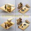 Wall-mounted shower set, built-in under-wall faucet, gold bathtub filler, sprinkler shower head, brass 20-40 cm, manual shower head with mixer tap