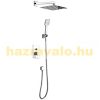 Fali zuhanyszett falba építhető falsík alatti csaptelep, esőztetős zuhanyfej rozsdamentes 250x250 mm, kézi zuhanyfej keverőcsappal