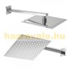 Fali zuhanyszett falba építhető falsík alatti csaptelep, esőztetős zuhanyfej rozsdamentes 250x250 mm, kézi zuhanyfej keverőcsappal