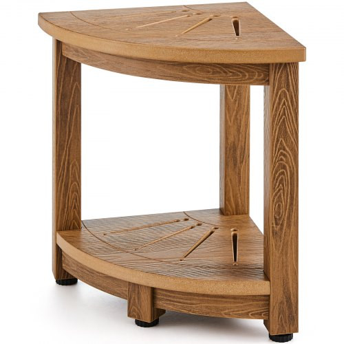 Sarok zuhanyülőke tömör teakfából 325x325x430 mm zuhanyszék penészálló 158 kg teherbírás