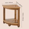 Sarok zuhanyülőke tömör teakfából 325x325x430 mm zuhanyszék penészálló 158 kg teherbírás