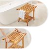 Zuhanyszék 56x36,5x47 mm prémium teakfa zuhanyülőke fürdőszobai szék