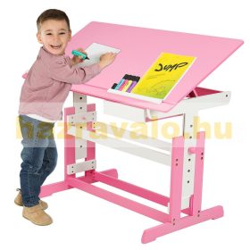   Gyermek íróasztal dönthető rózsaszín - fehér gyerekebútor